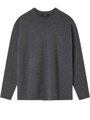 A.Emery | Reid Crew Knit in Mid Grey Melange | The UNDONE