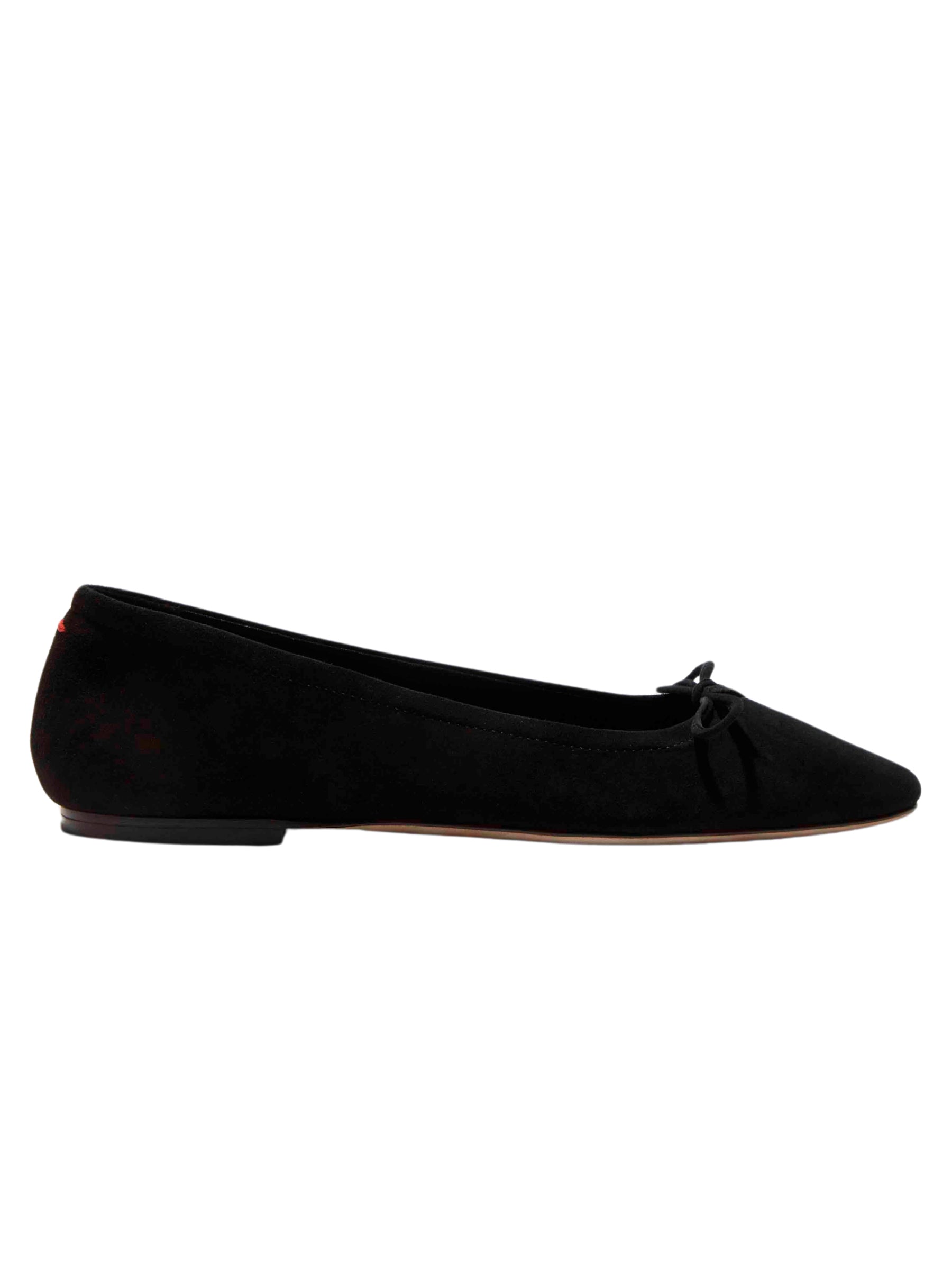 Aeyde | Delfina Suede Ballet Flats in Black | The UNDONE