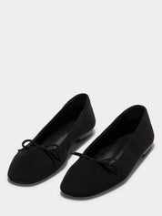 Aeyde | Delfina Suede Ballet Flats in Black | The UNDONE