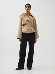 AJE | Mineral Cropped Trench in Tan Stone | The UNDONE
