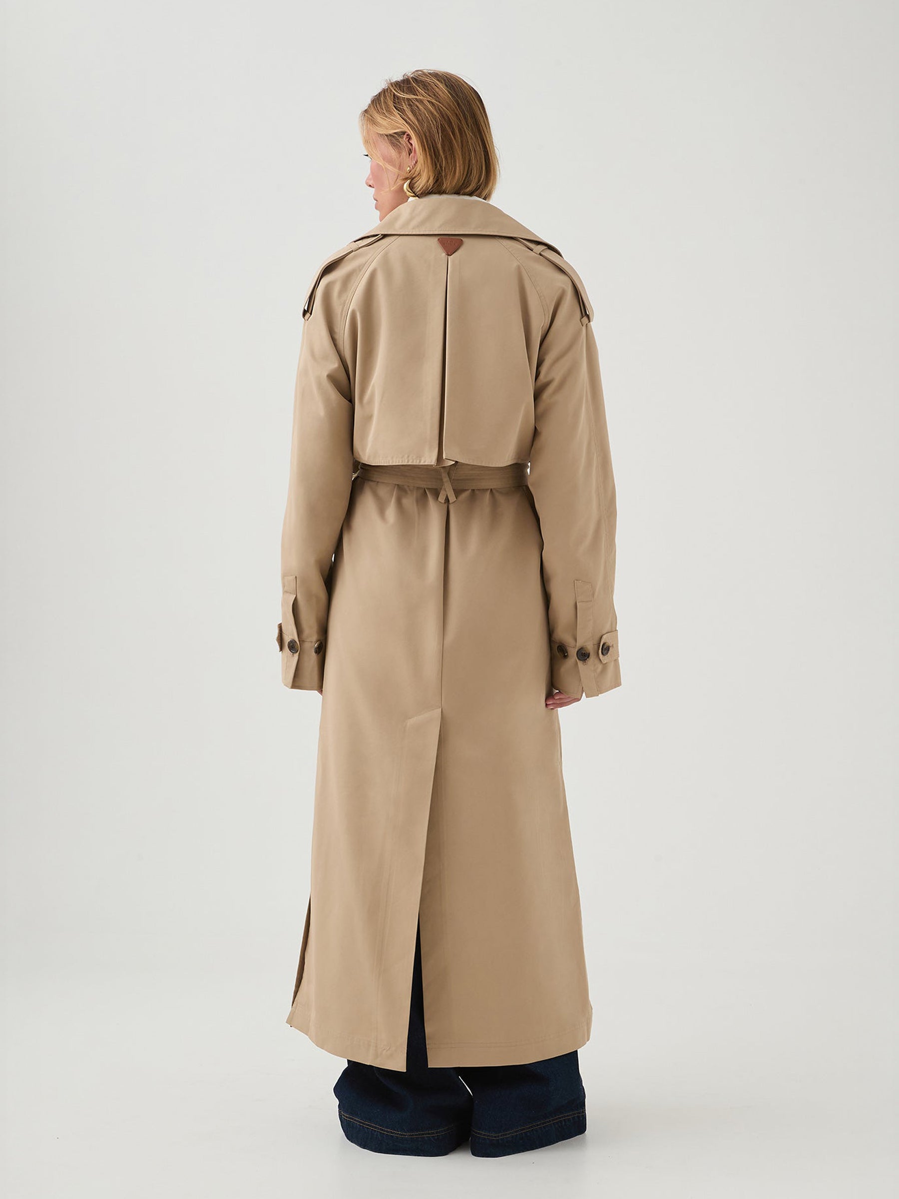 AJE | Mineral Trench Coat in Tan Stone | The UNDONE