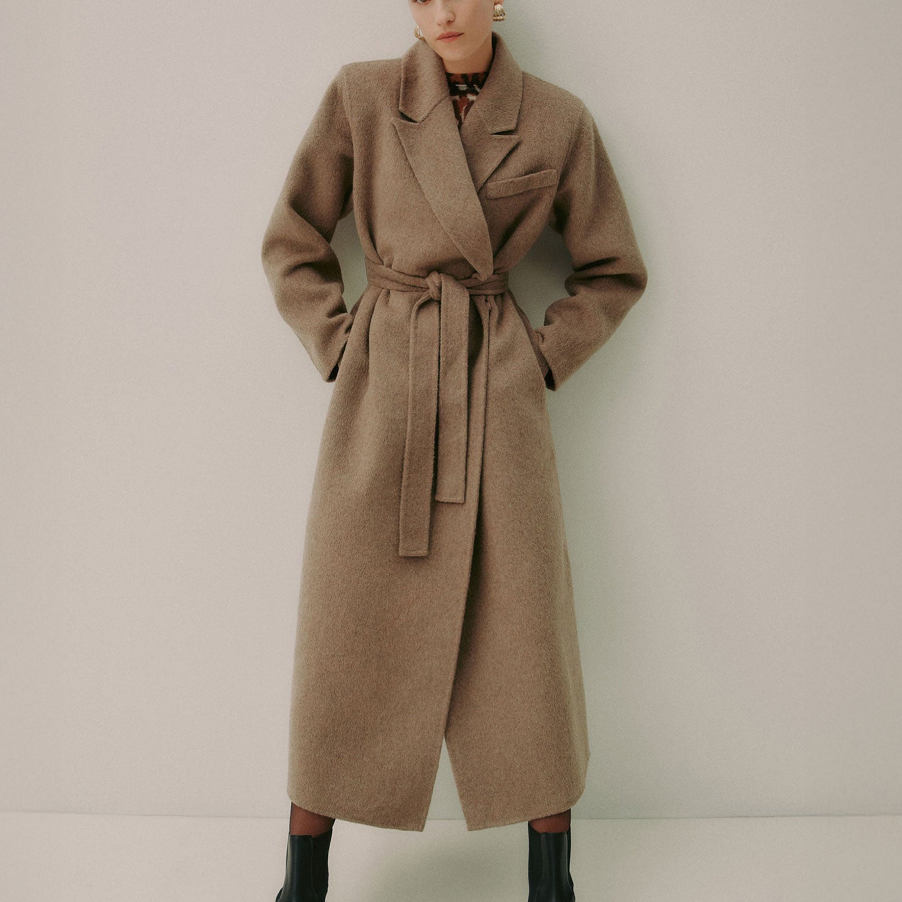 AJE | Mira Coat in Taupe Heather | The UNDONE