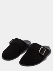 Aeyde | Finja Leather Slides in Black | The UNDONE