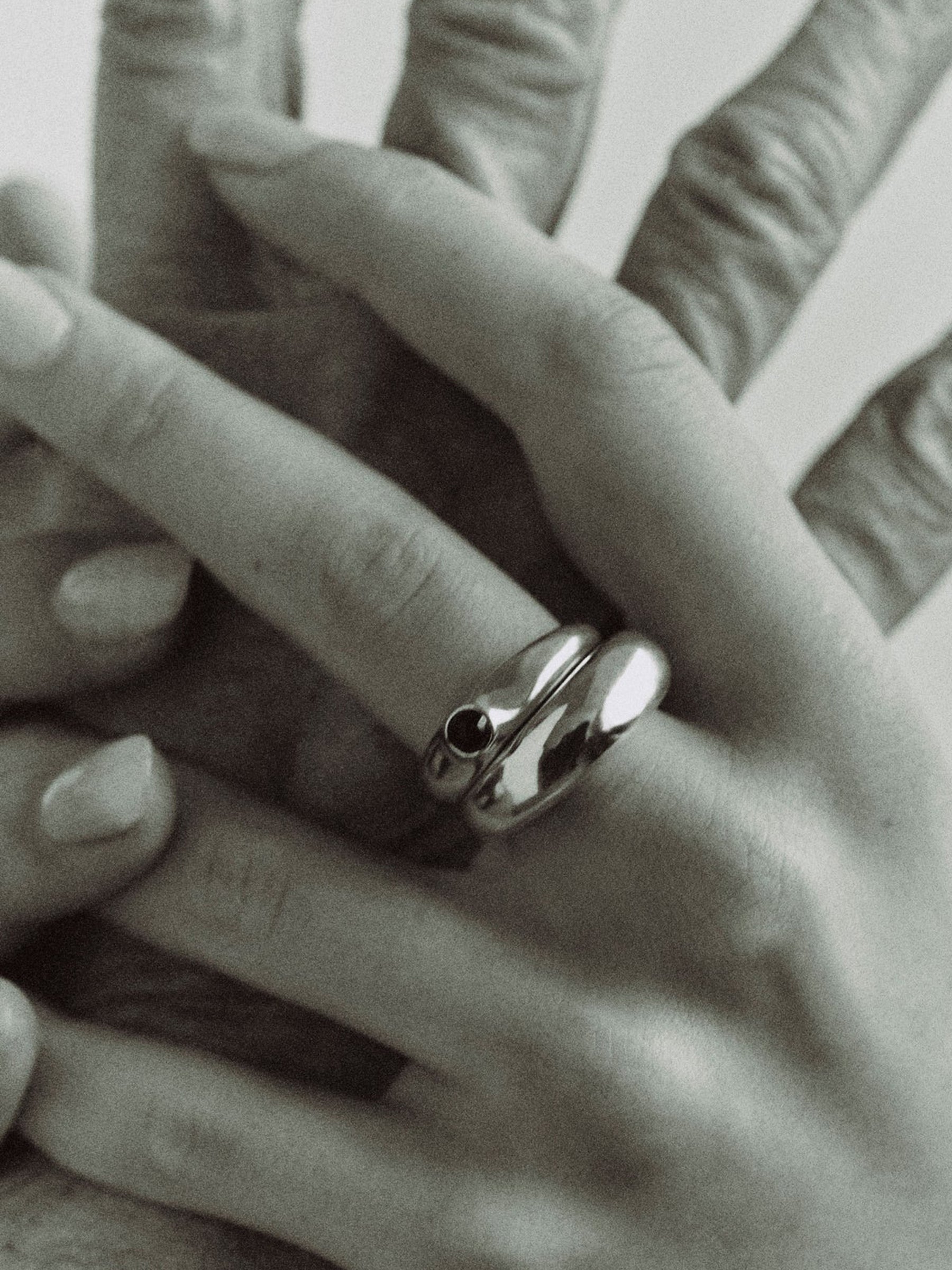 AGMES | Domed Ridge Ring Set in Sterling Silver | The UNDONE
