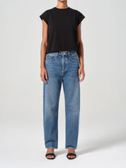 AGOLDE | 90s Mid Rise Straight Jean in Blue Essence | The UNDONE