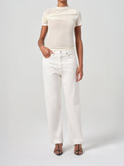 AGOLDE | 90s Mid Rise Straight Jean in White Fortune Cookie | The UNDONE
