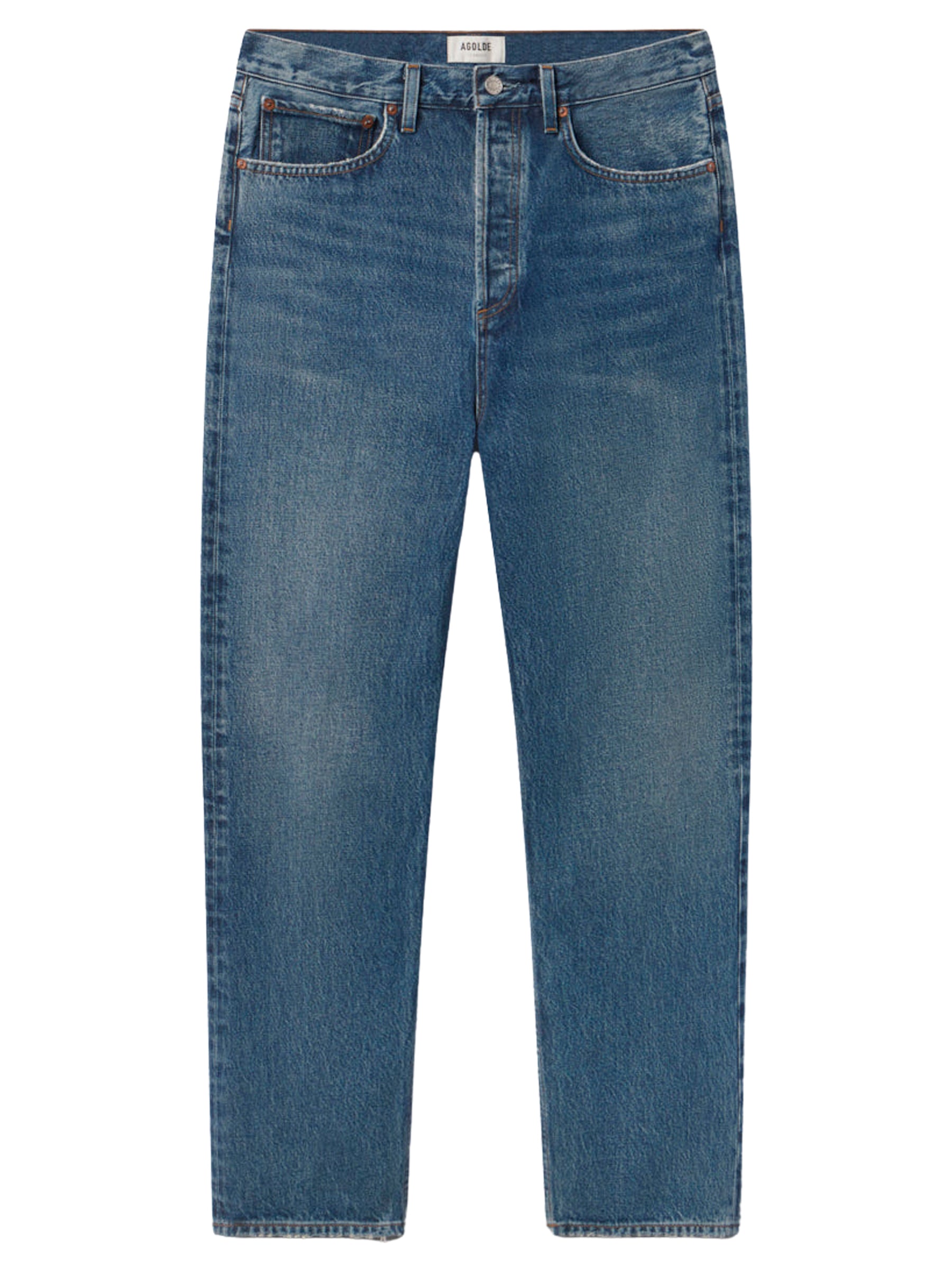 AGOLDE | 90s Mid Rise Straight Jean in Blue Essence | The UNDONE