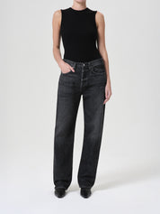 AGOLDE | Kelly Jean in Washed Black Eclipse | The UNDONE