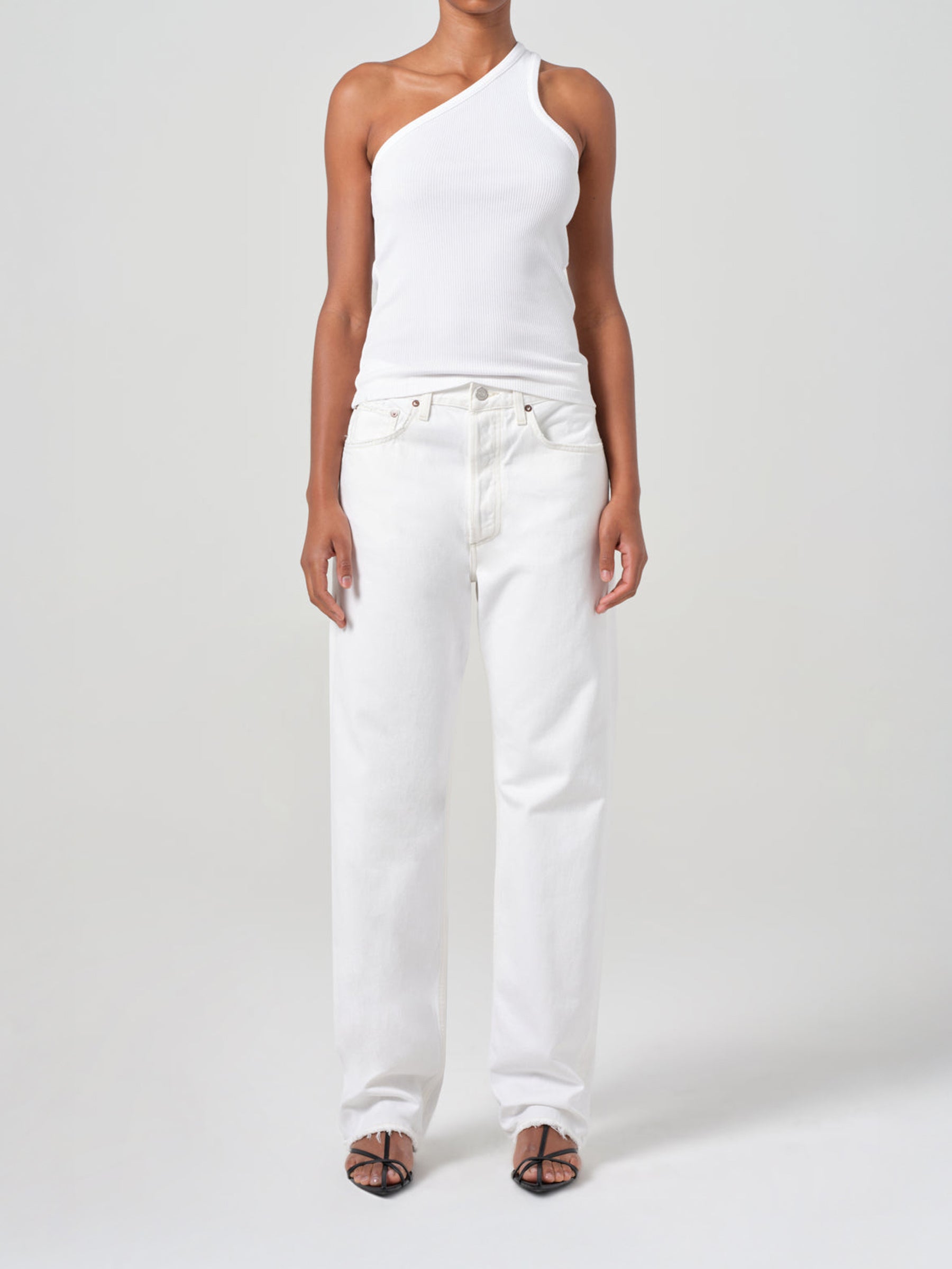 AGOLDE | Kelly Jean in White Milkshake | The UNDONE