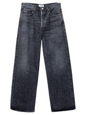 AGOLDE | Low Slung Baggy Jean in Washed Black Ditch | The UNDONE