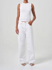 AGOLDE | Low Slung Baggy Jean in White Milkshake | The UNDONE
