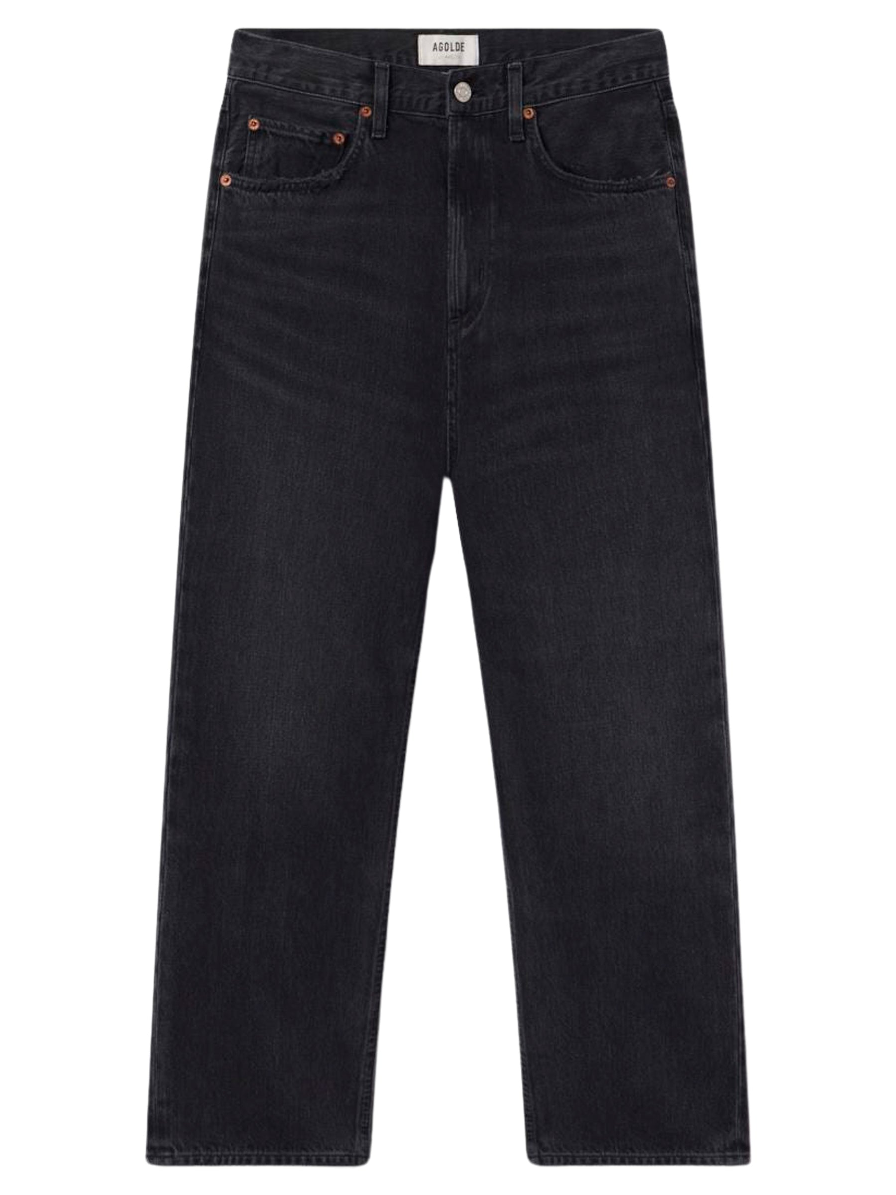 AGOLDE | Valen Jean in Washed Black Hitch | The UNDONE
