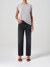 AGOLDE | Valen Jean in Washed Black Hitch | The UNDONE