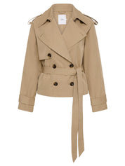 AJE | Mineral Cropped Trench in Tan Stone | The UNDONE