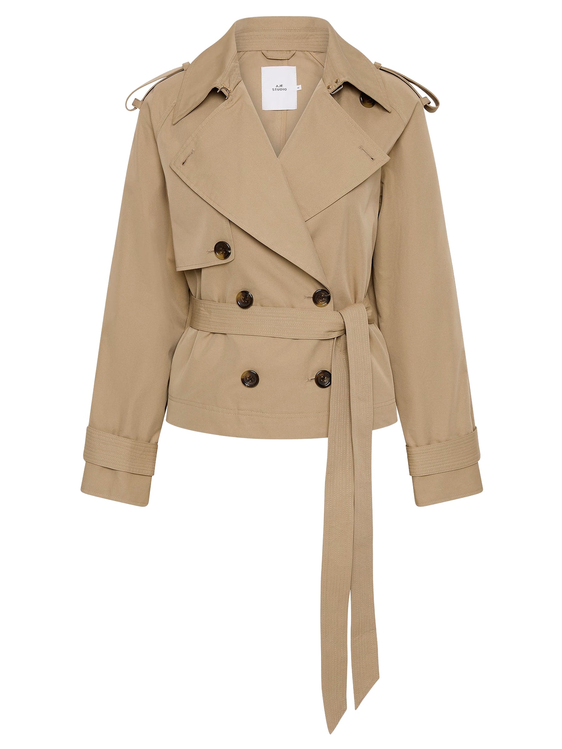 AJE | Mineral Cropped Trench in Tan Stone | The UNDONE