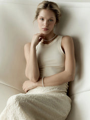 Balade | Alba Bracelet in White Jade and 925 Sterling Silver | The UNDONE