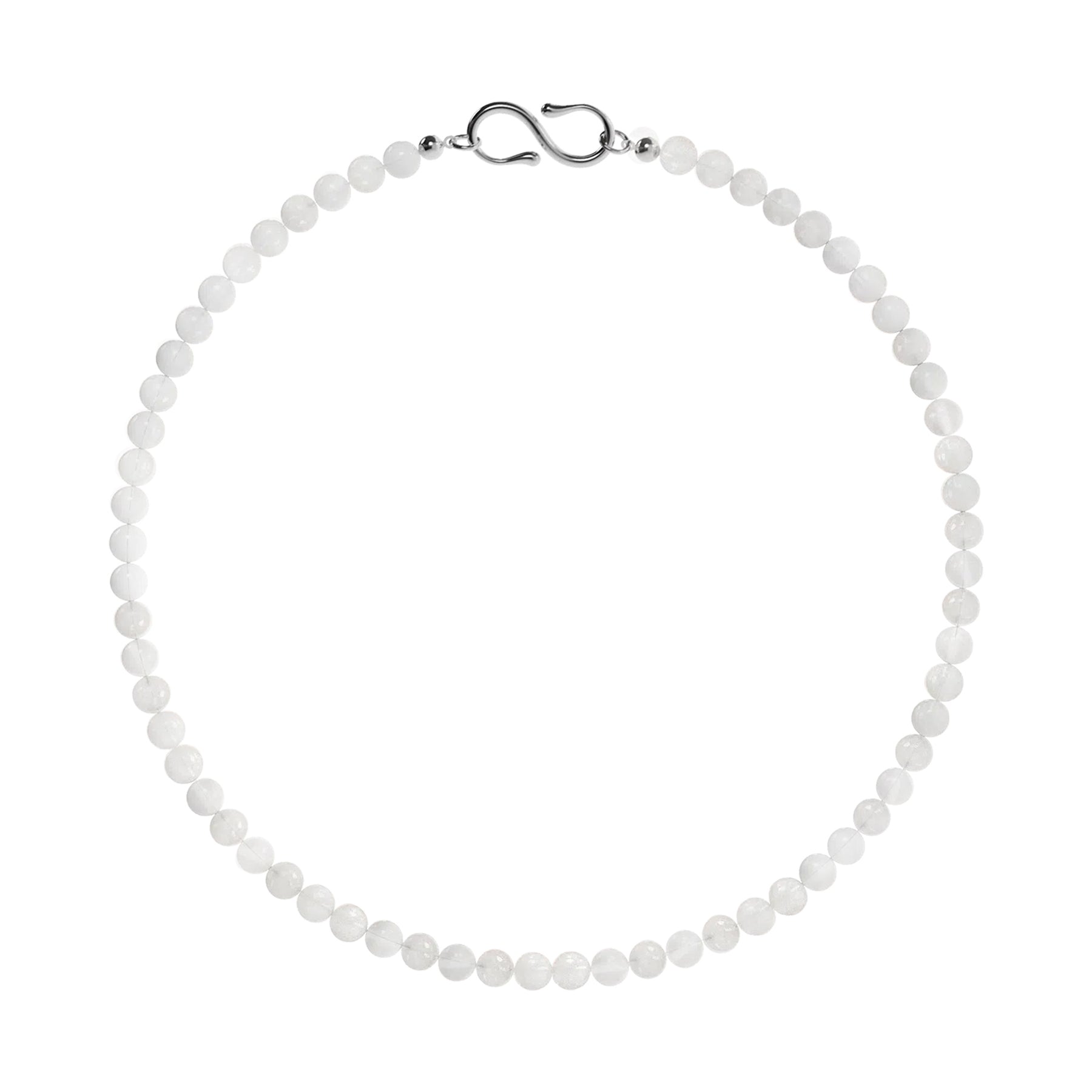 Balade | Alba Necklace in White Jade and 925 Sterling Silver | The UNDONE