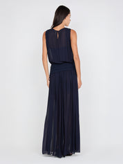 BEC + BRIDGE | Rhone Drop Waist Dress in Navy Ink | The UNDONE