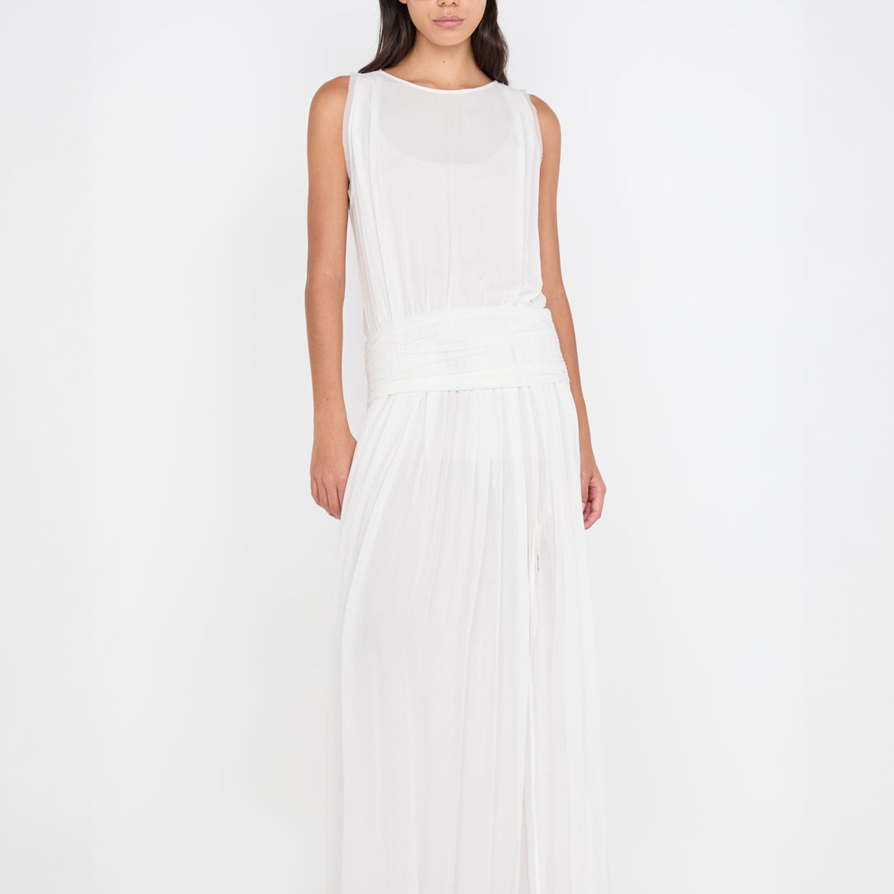 BEC + BRIDGE | Rhone Drop Waist Dress in Ivory | The UNDONE