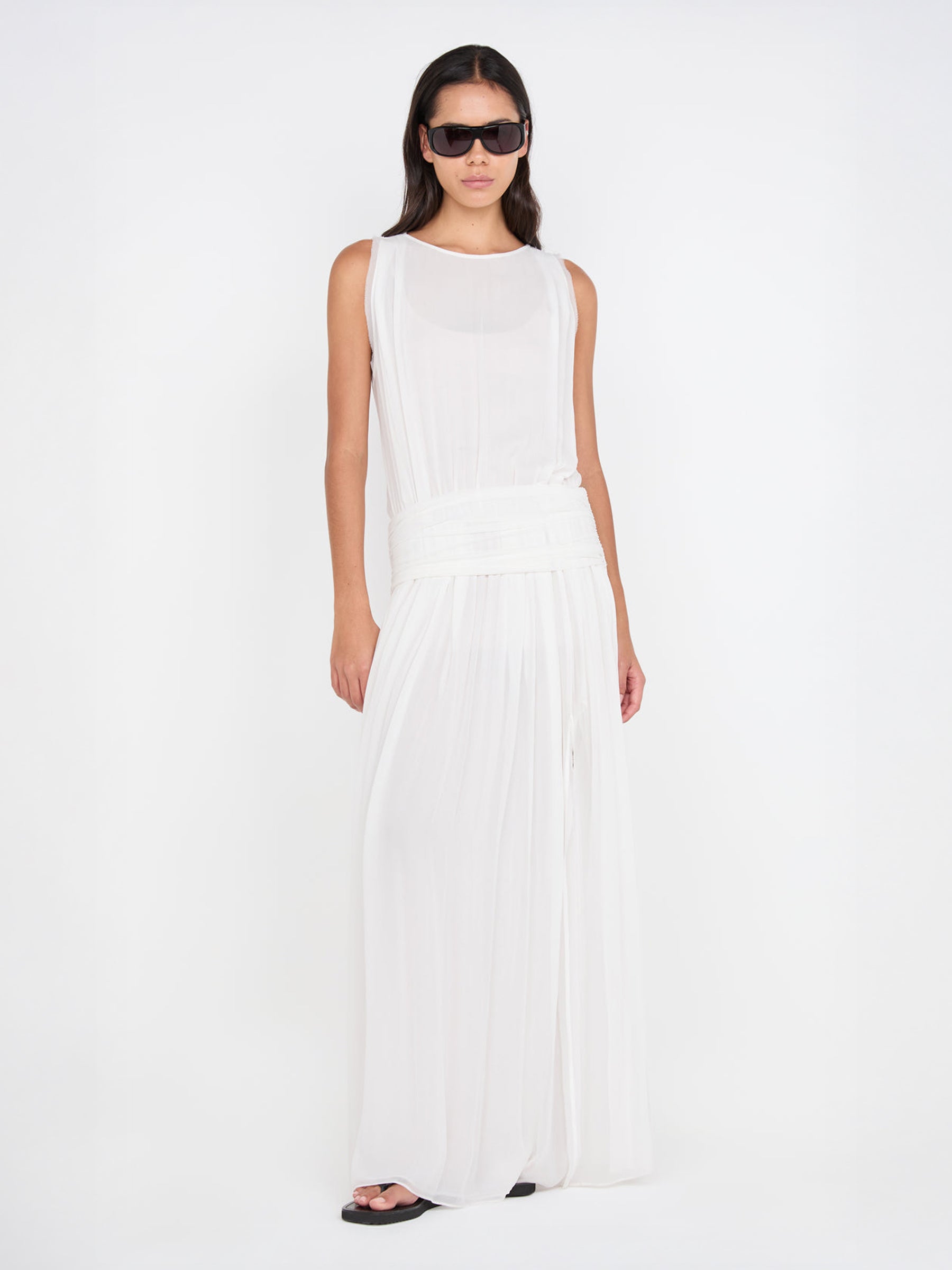 BEC + BRIDGE | Rhone Drop Waist Dress in Ivory | The UNDONE