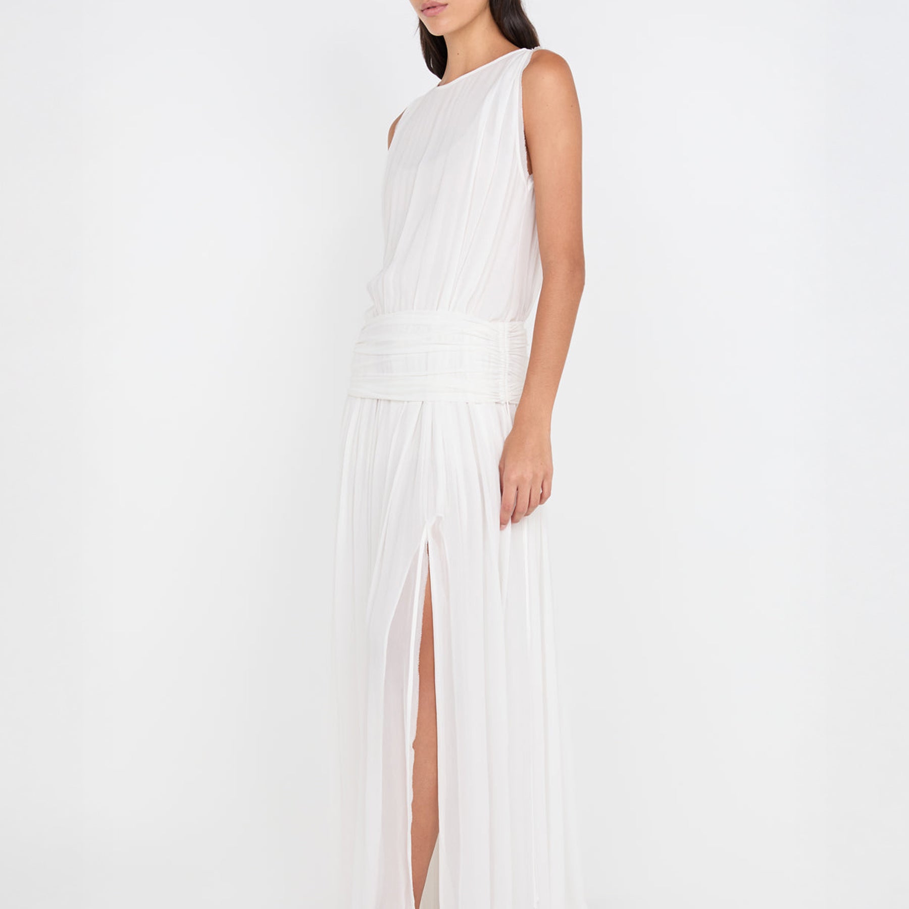 BEC + BRIDGE | Rhone Drop Waist Dress in Ivory | The UNDONE