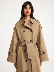 By Malene Birger | Alaya Trench Coat in Tan Fosil | The UNDONE