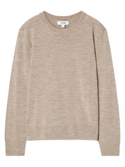 COS | Merino Wool Crew-Neck Jumper in Beige | The UNDONE