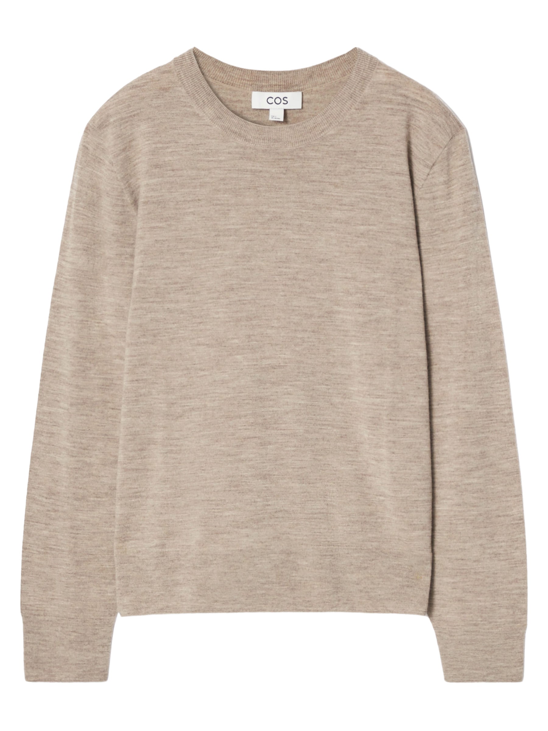COS | Merino Wool Crew-Neck Jumper in Beige | The UNDONE