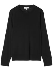 COS | Merino Wool Crew-Neck Jumper in Black | The UNDONE