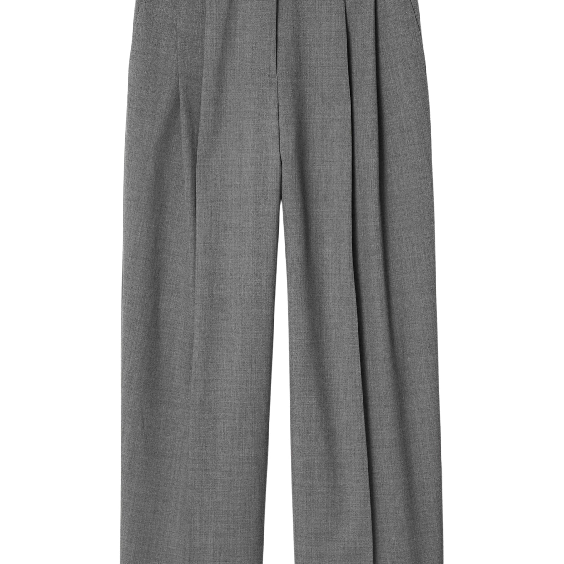 COS | Relaxed Twill Wide-Leg Pants in Grey | The UNDONE