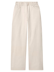 COS | Wide-Leg Cotton Pants in Light Beige | The UNDONE