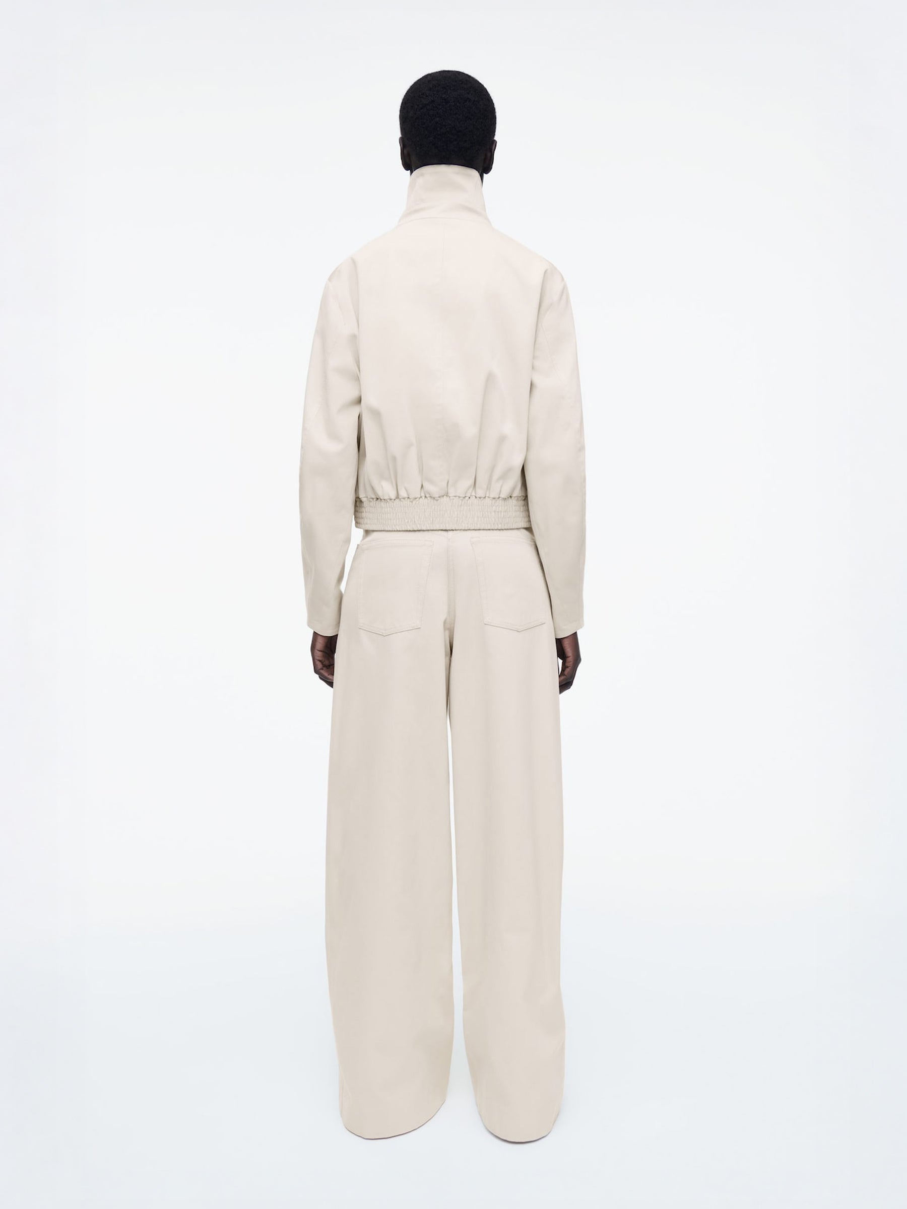 COS | Wide-Leg Cotton Pants in Light Beige | The UNDONE
