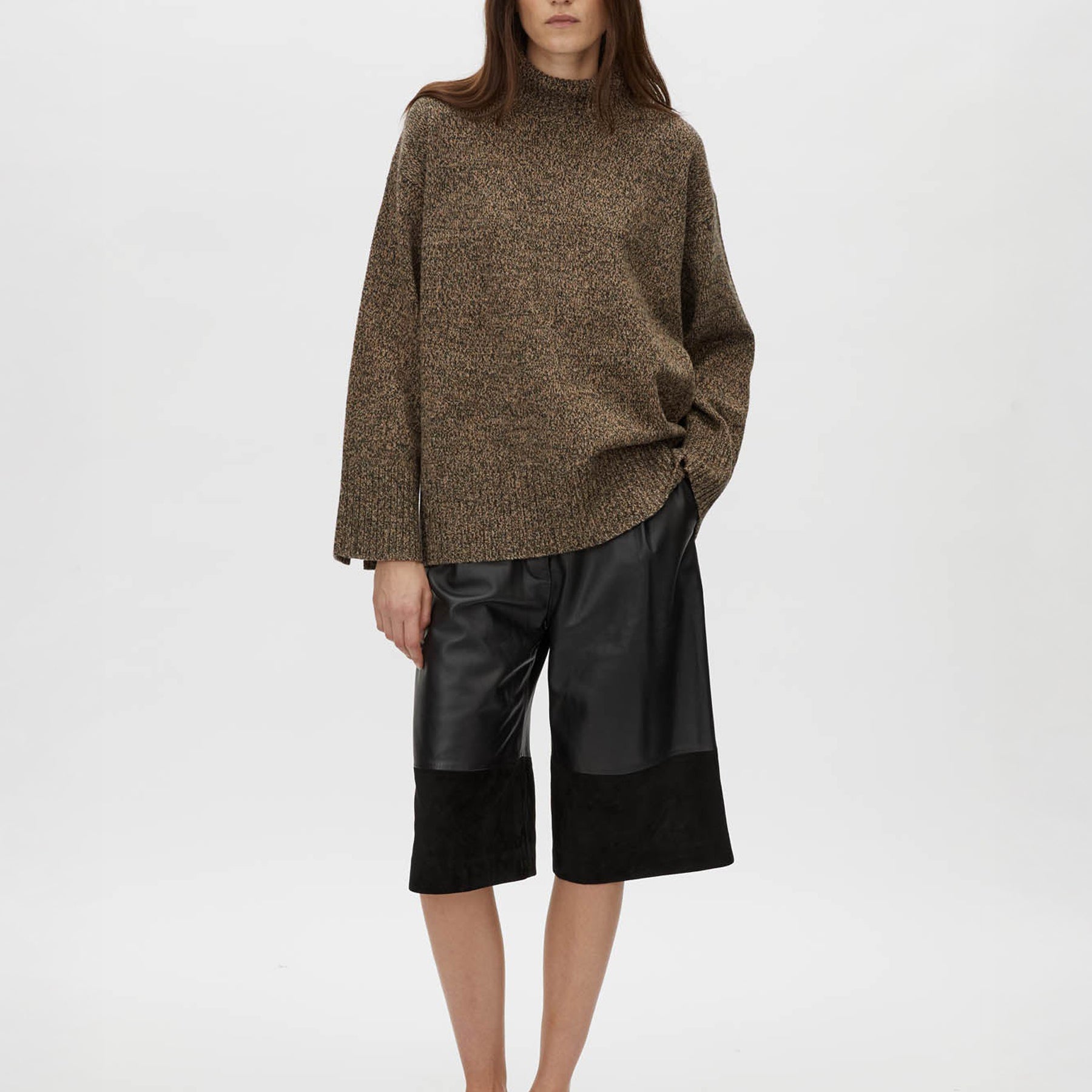 Camilla and Marc | Breccia Knit Sweater in Chocolate Brown Cream | The UNDONE