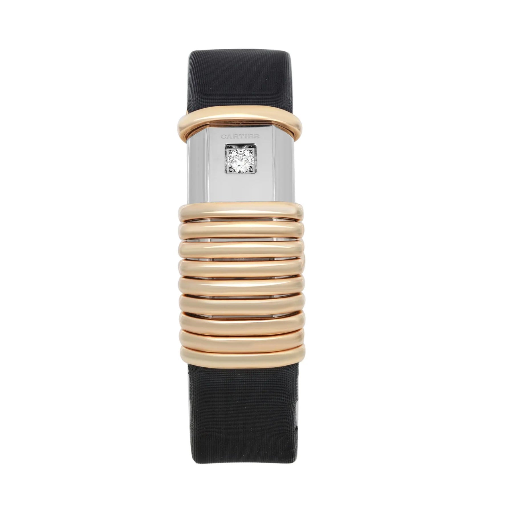 Cartier | Cartier Declaration 16 X 31mm 18K Yellow Gold Diamond Titanium Ladies Watch 2611 | The UNDONE