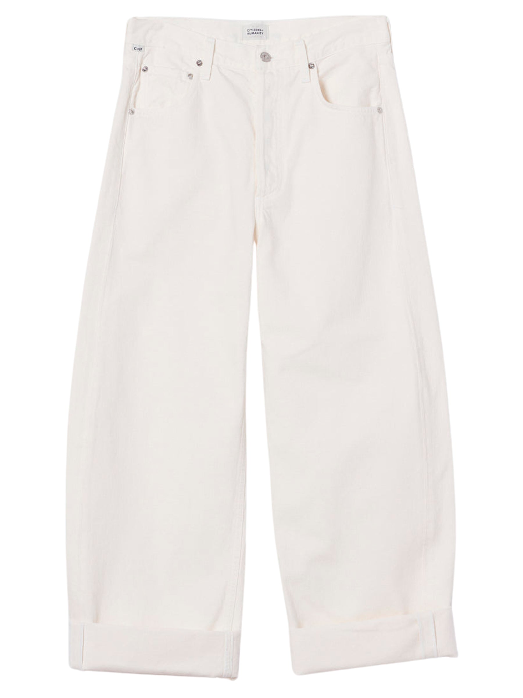 Citizens of Humanity | Ayla Baggy Jean in White Pashmina | The UNDONE