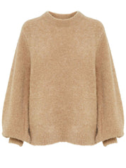 Clea | Arlo Boucle Knit  in Camel | The UNDONE