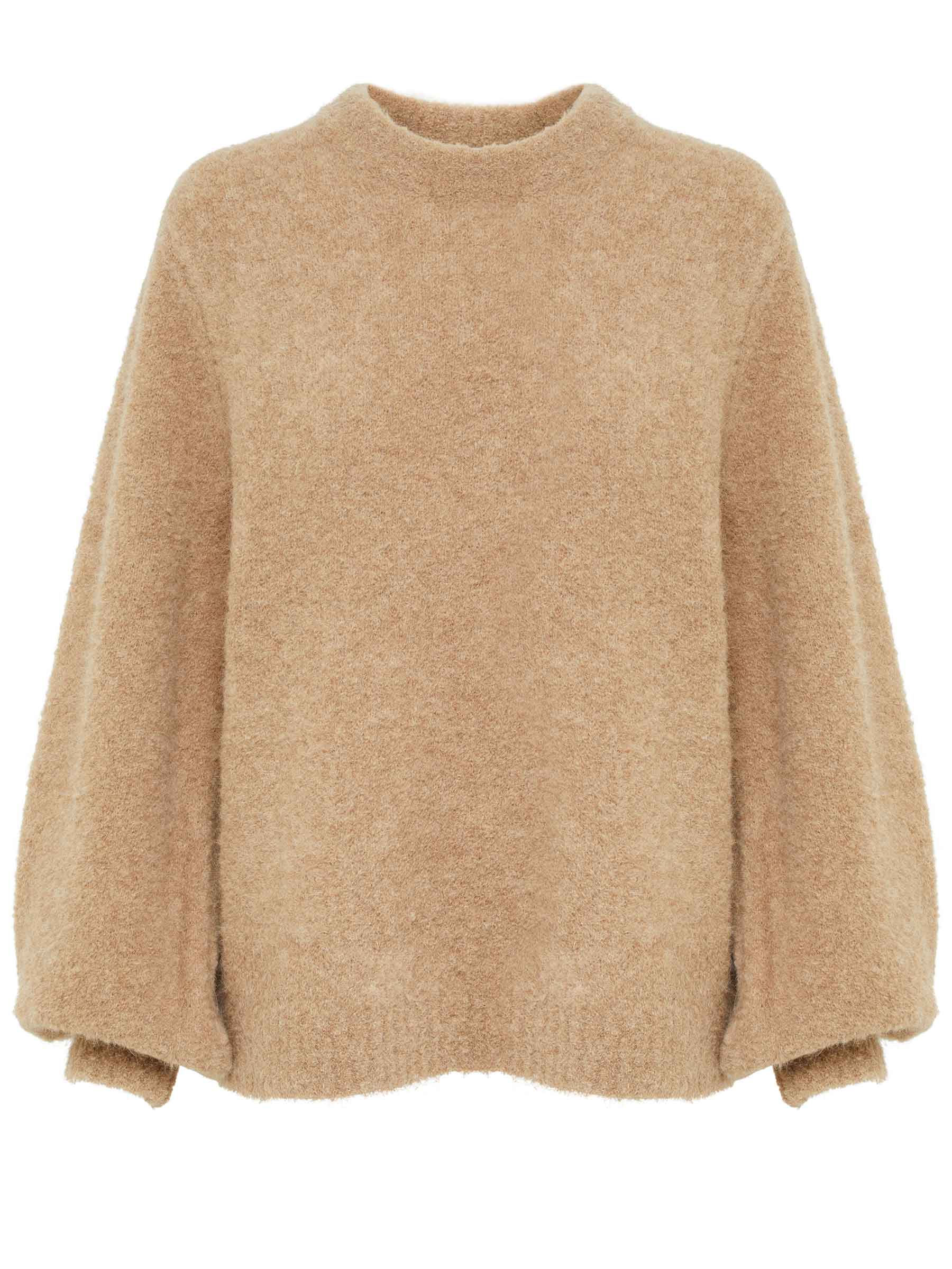 Clea | Arlo Boucle Knit  in Camel | The UNDONE