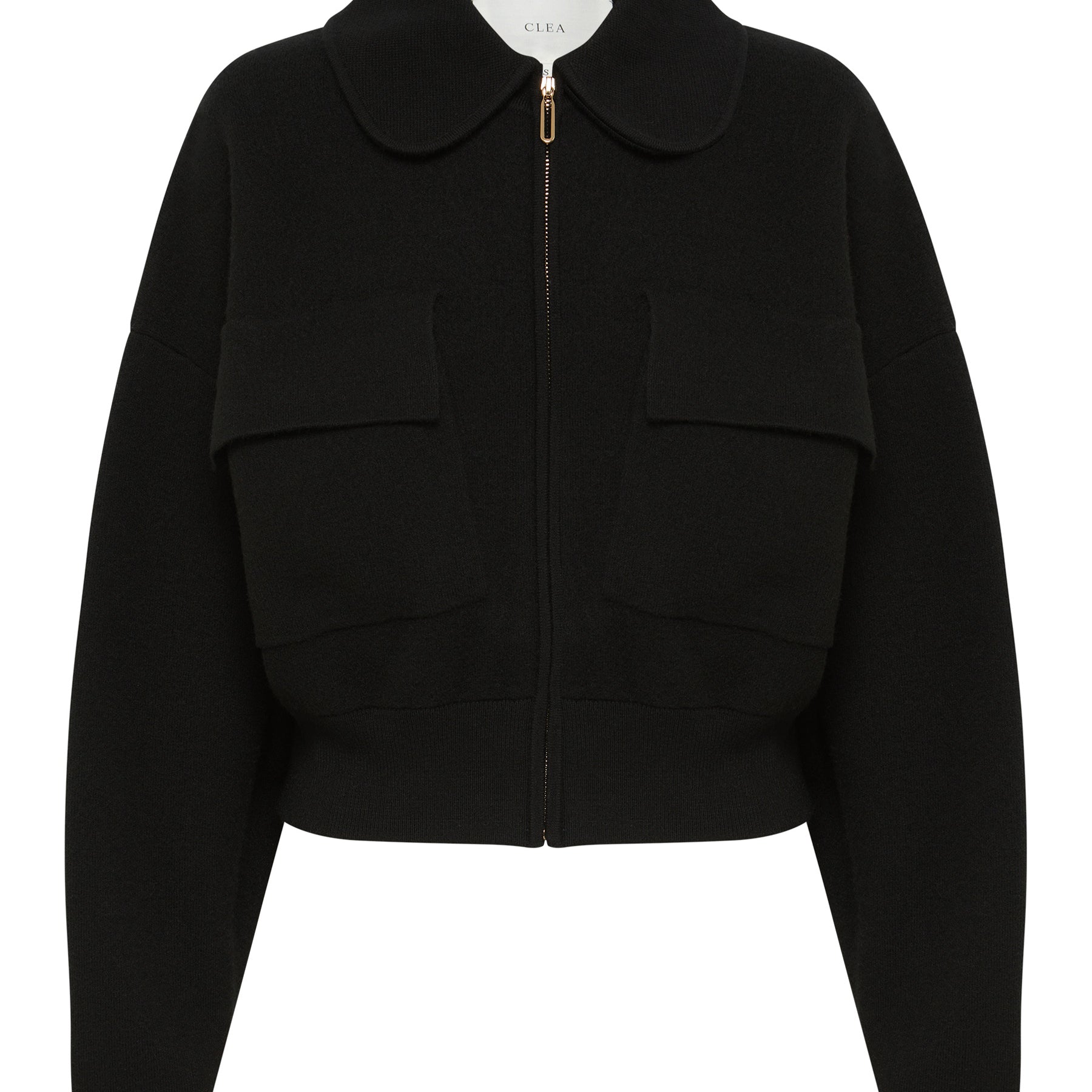 Clea | Camila Knit Bomber in Black | The UNDONE