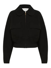 Clea | Camila Knit Bomber in Black | The UNDONE