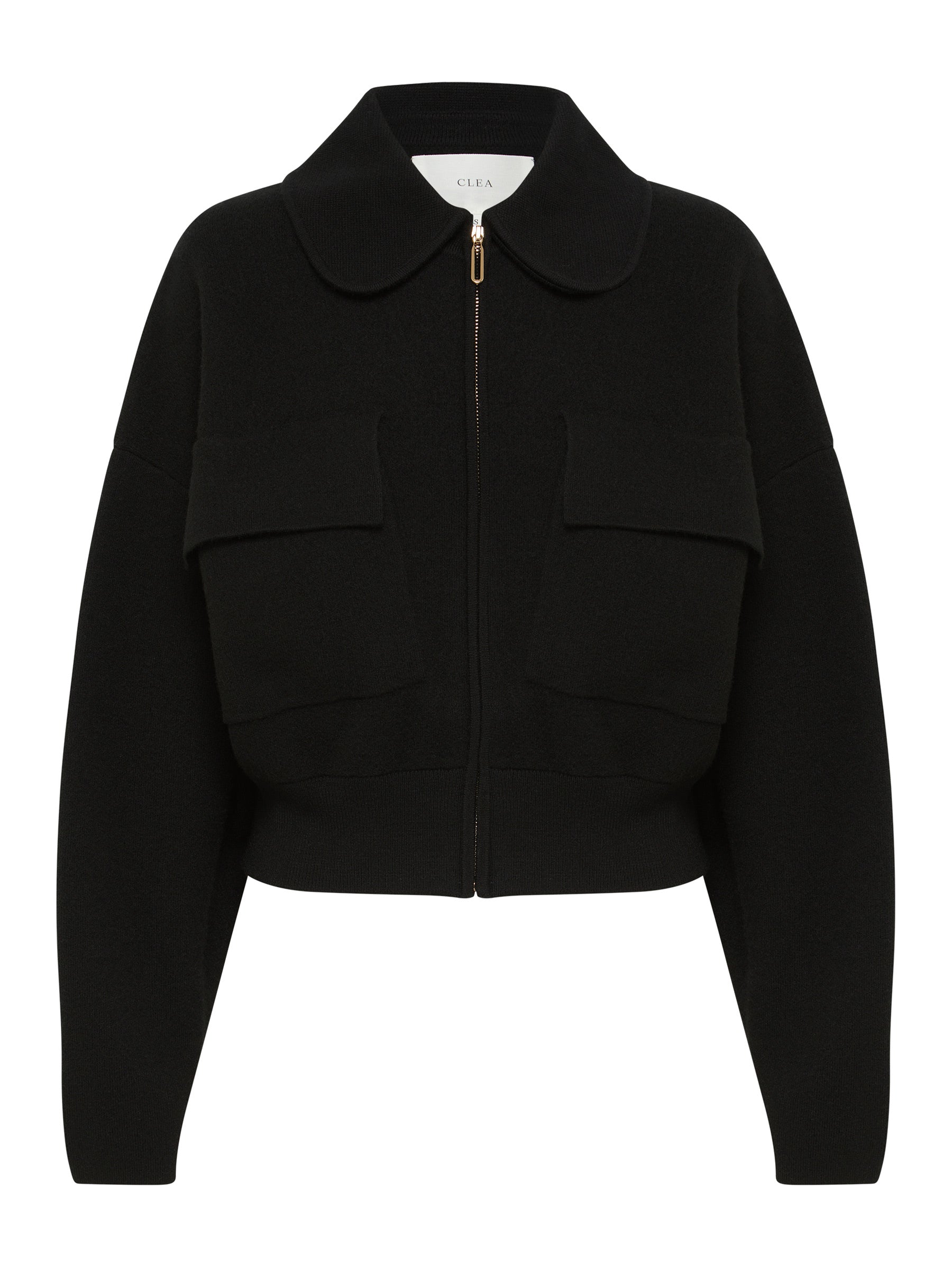 Clea | Camila Knit Bomber in Black | The UNDONE