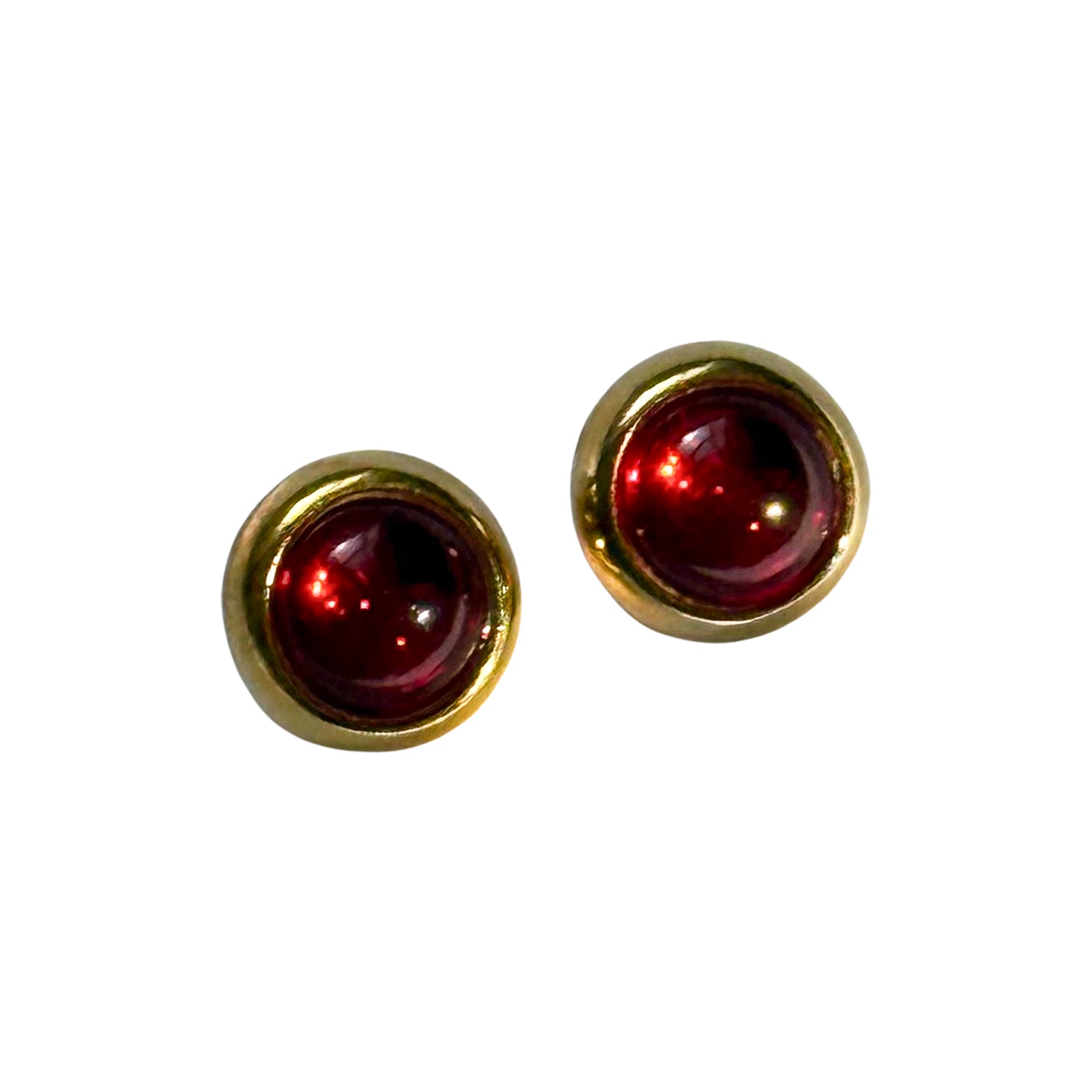 CONSTANTINA VINTAGE | Yves Saint Laurent Red Cabochon Clip On Earrings | The UNDONE