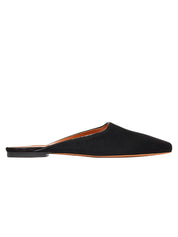 Emme Parsons | Flat Mule in Black Suede | The UNDONE