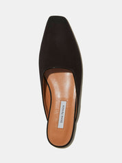 Emme Parsons | Flat Mule in Black Suede | The UNDONE