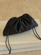 The Everyday Pouch Bag in Black Wool | The UNDONE