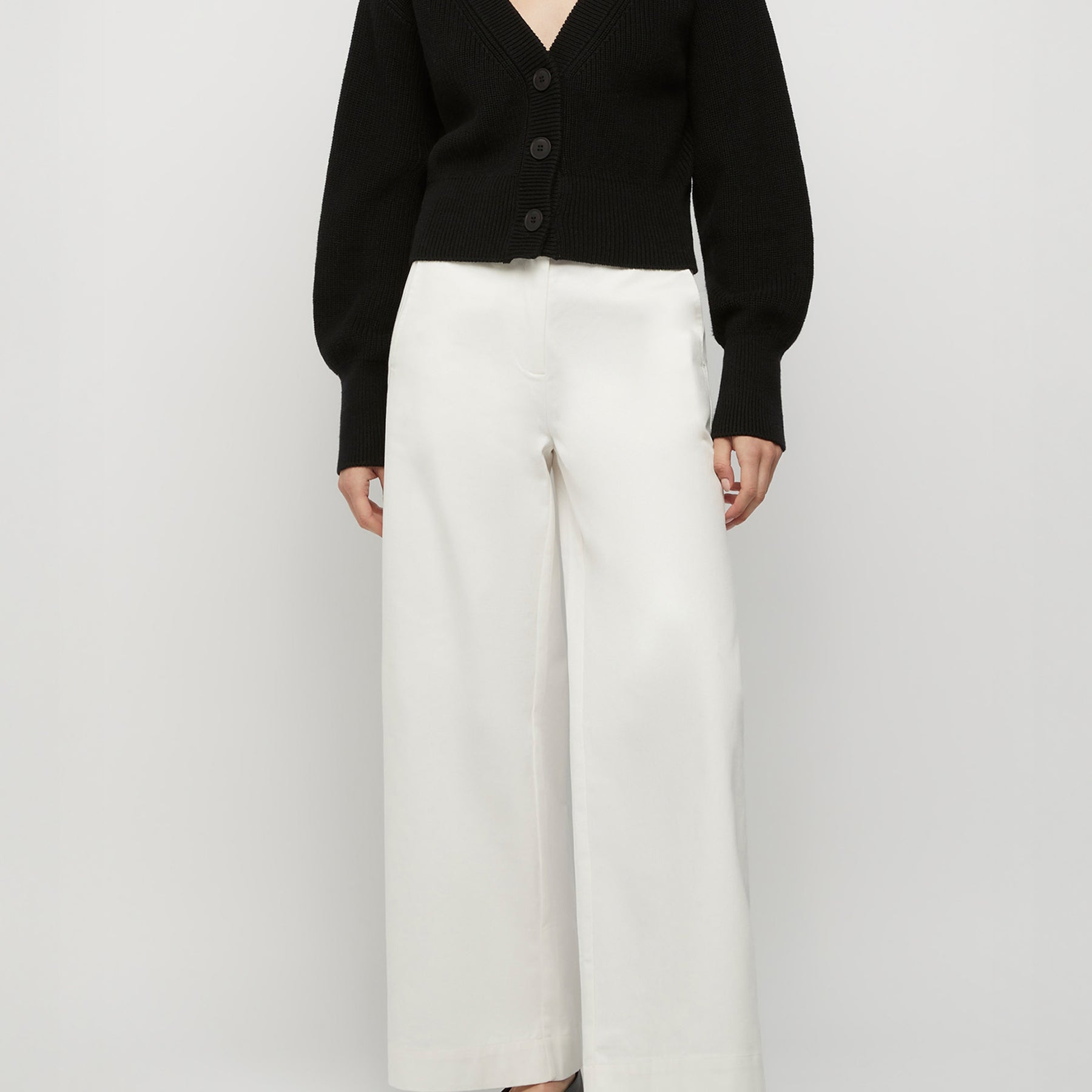 FRIEND OF AUDREY | The Classic Cotton Cardigan in Black | The UNDONE