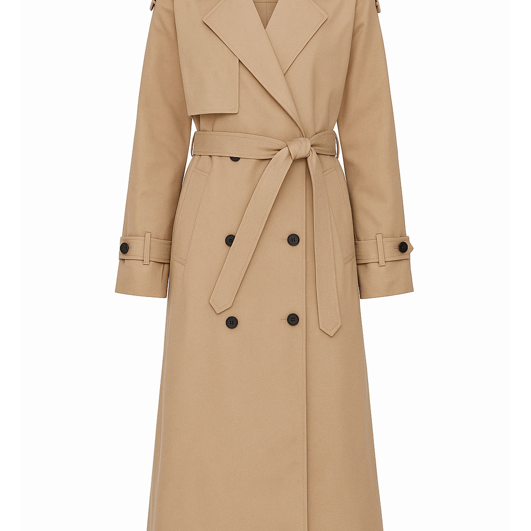 FRIEND OF AUDREY | The Classic Cotton Trench Coat in Tan Sandstone | The UNDONE