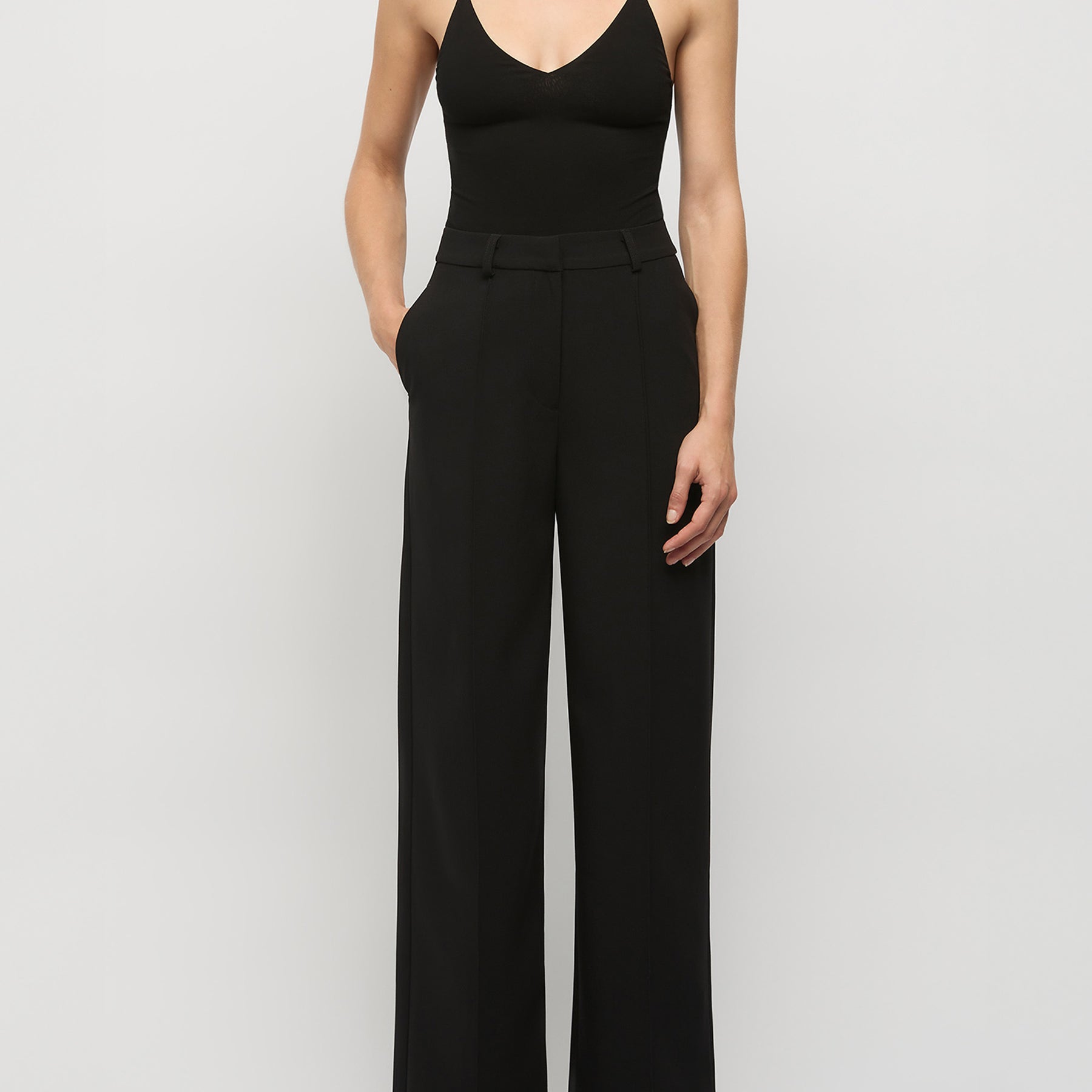FRIEND OF AUDREY | The Classic Tailored Suit Trouser in Black | The UNDONE