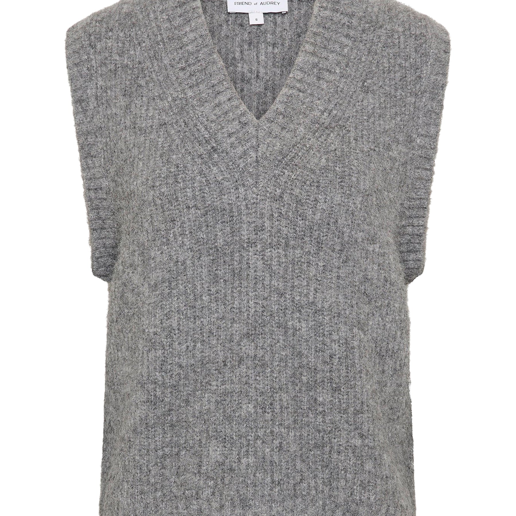 FRIEND OF AUDREY | The Fluffy Knit Vest in Grey Charcoal | The UNDONE