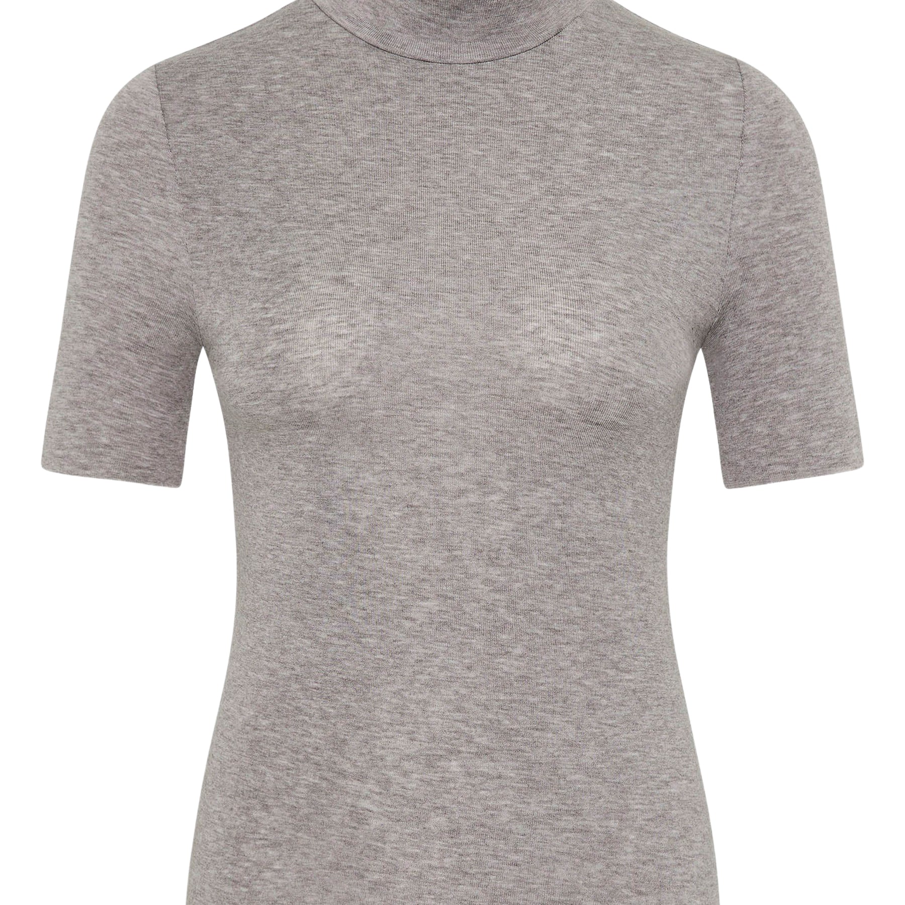 FRIEND OF AUDREY | The Tencel Wool Short Sleeve Top in Grey Marle | The UNDONE