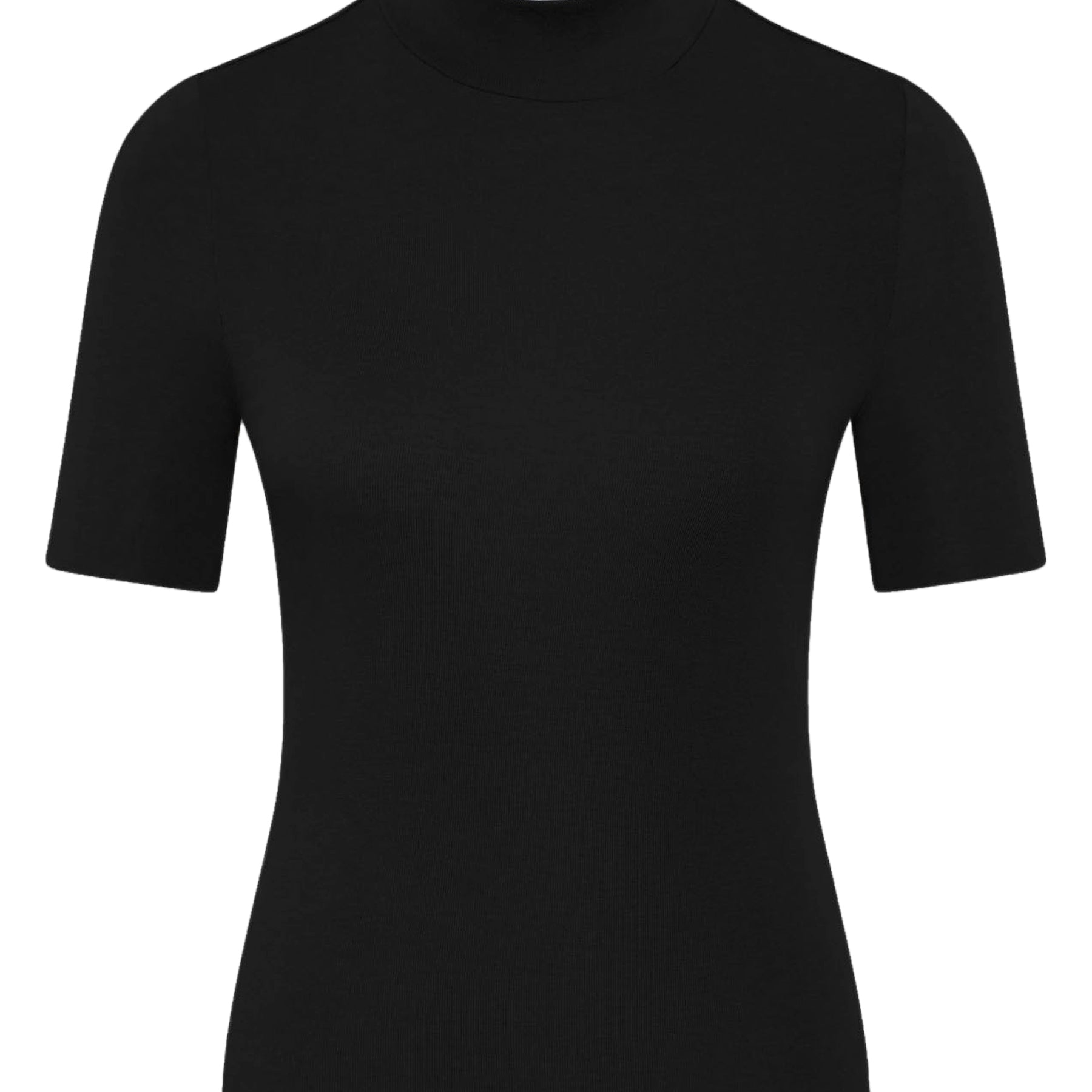 FRIEND OF AUDREY | The Tencel Wool Short Sleeve Top in Black | The UNDONE